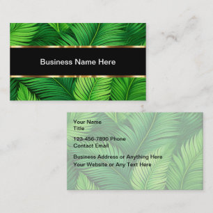Cartes de visite florales tropicales élégantes à f