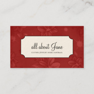 Cartes de visite floraux