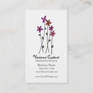 Cartes de visite floraux