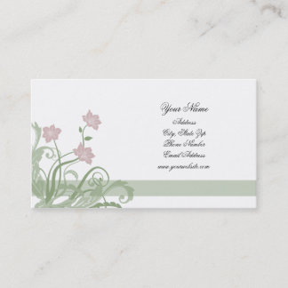 Cartes de visite floraux mauve