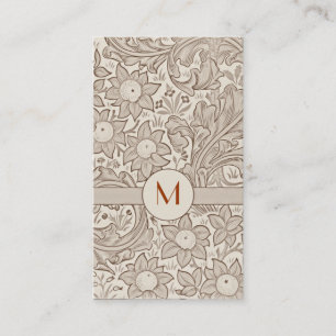 cartes de visite floraux monogrammes vintages