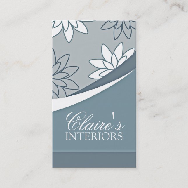 Cartes de visite floraux mous (Devant)