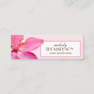 Cartes de visite floraux roses