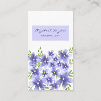 Cartes de visite floraux violets