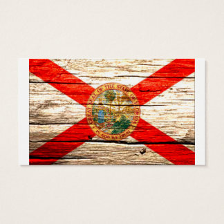 Cartes De Visite Floride Drapeau vieux bois