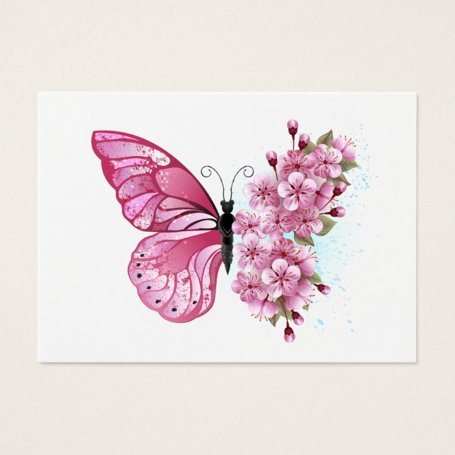 Cartes De Visite Flower Butterfly (Devant)