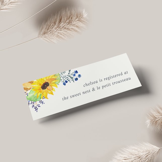 Cartes De Visite Flowerfields Bridal Registry Insert Cards (Créateur téléchargé)