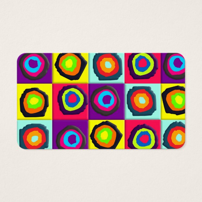 Cartes De Visite Fond de cercles colorés (Devant)