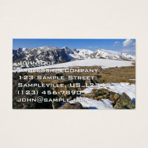 Cartes De Visite Fonte de neige dans les montagnes Rocheuses