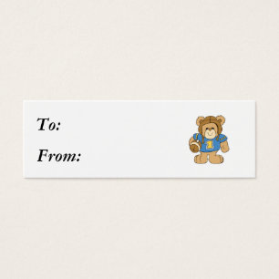 Cartes De Visite Football Teddy Bear Design