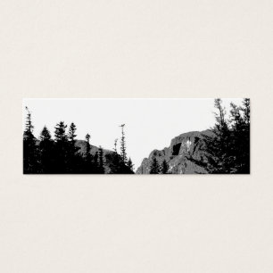 Cartes De Visite Force/paysage de montagne en signet de B&W