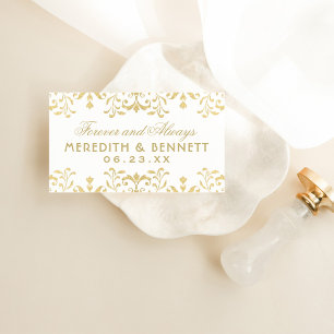 Cartes De Visite Forever Gold Vintage Glamor Mariage Monogramme