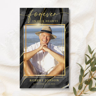 Cartes De Visite Forever In our Hearts Funeral Memorial Prayer Card