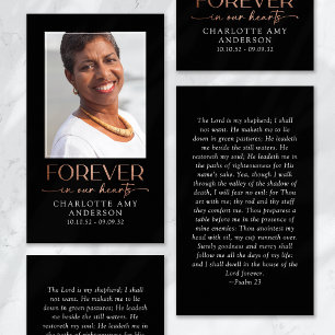 Cartes De Visite Forever in Our Hearts Photo Funeral Prayer Card