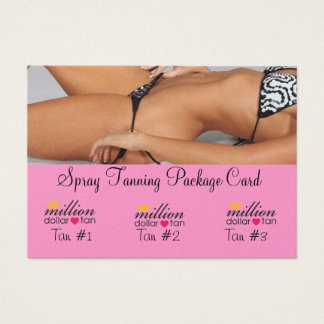 Cartes De Visite Forfait Spray Tanning Card 3 Tans