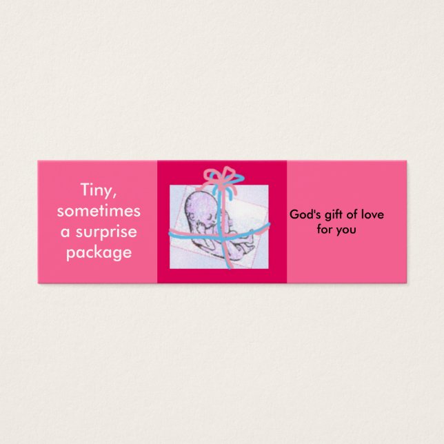 Cartes De Visite Forfait Surprise - message prolife (Devant)