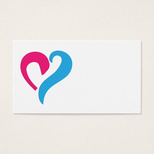 Cartes De Visite Forme cardiaque (Devant)