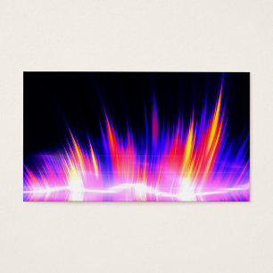 Cartes De Visite Forme d'onde audio abstraite de Mullticolored