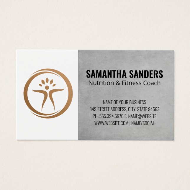 Cartes De Visite Forme Santé | Nutrition  (Devant)