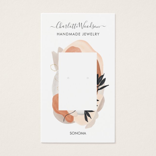 Cartes De Visite Formes Abstraites Cadre crème en terre cuite (Devant)
