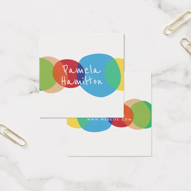 Cartes De Visite Formes géométriques colorées (Bureau)