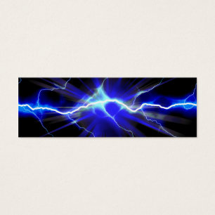 Cartes De Visite Foudre rougeoyante bleue ou électricité