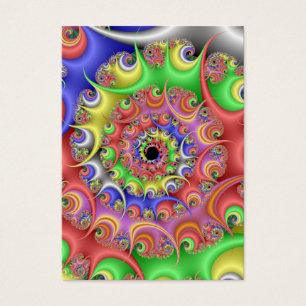 Cartes De Visite Fractale de spirale d'oeuf de pâques