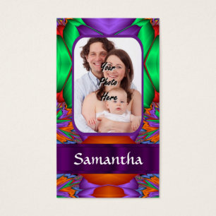 Cartes De Visite fractale personnalisée multicolore