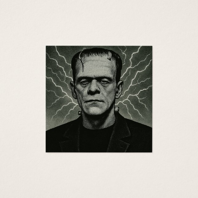 Cartes De Visite Frankenstein Electricity Art (Devant)