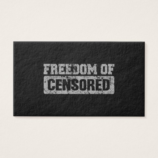Cartes De Visite Freedom of Speech Maybe (Devant)