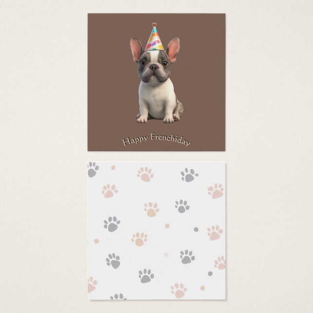 Cartes De Visite French Bulldog Card (Devant & derrière)