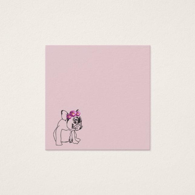 Cartes De Visite French Bulldog Sweet Art Notes standard (Devant)