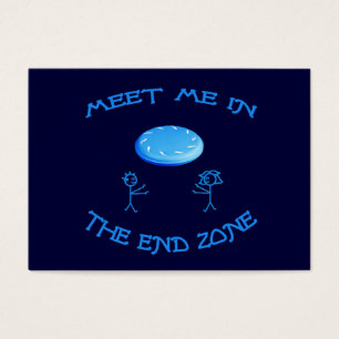 Cartes De Visite Frisbee de zone d'en-but