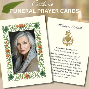 Cartes De Visite Funérailles Mémorial Jésus prière Photo