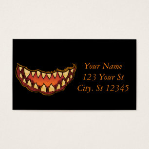 Cartes De Visite Funny Effrayant Jack O'lantern Thunder_Cove