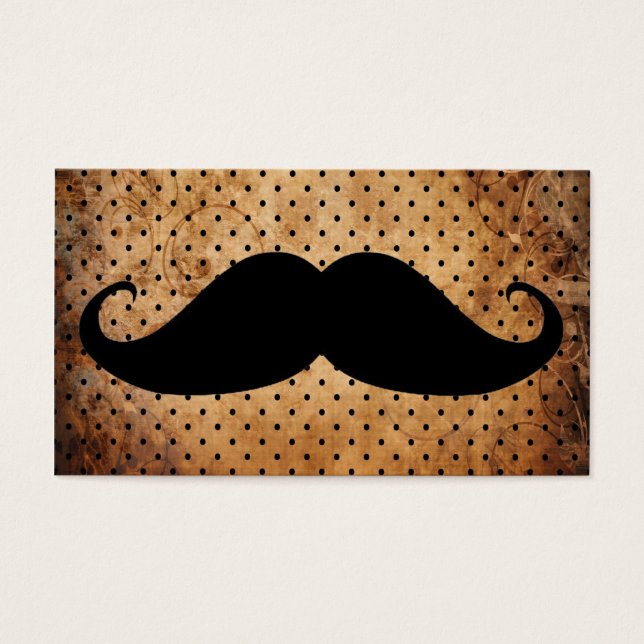Cartes De Visite Funny Moustache noire (Devant)