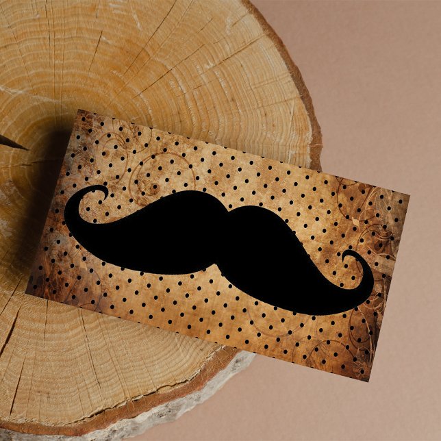 Cartes De Visite Funny Moustache noire (Funny Black Mustache)