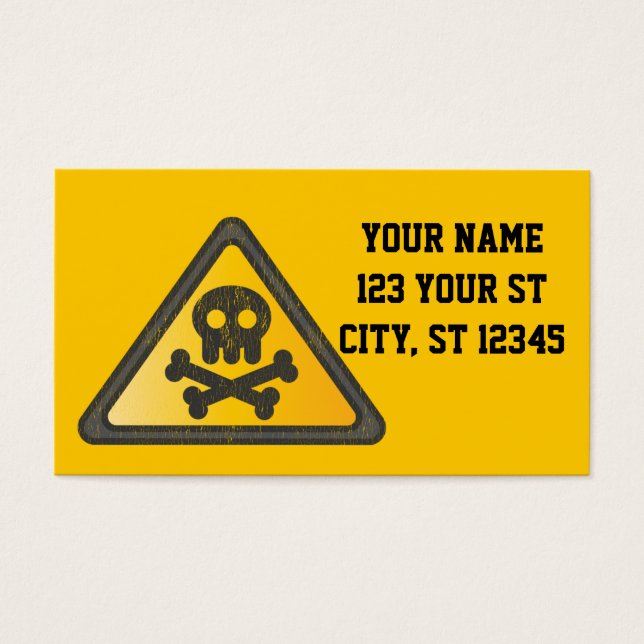 Cartes De Visite Funny Warning Sign Thunder_Cove (Devant)