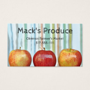 Cartes De Visite Gala pomme rayures Produire fermier enseignant