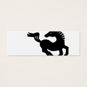 Cartes De Visite Galoping à cheval noir
