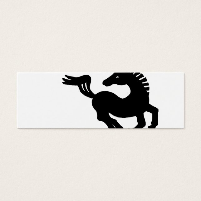 Cartes De Visite Galoping à cheval noir (Devant)
