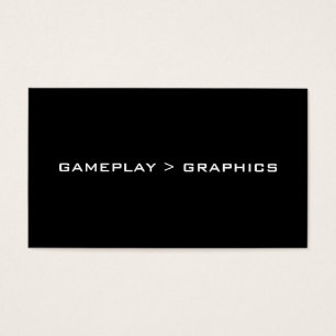 Cartes De Visite Gameplay > Graphiques. Blanc noir.