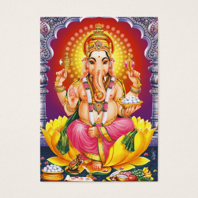 Cartes De Visite Ganesha - Dieu vous bénisse (Devant)