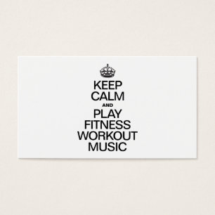 CARTES DE VISITE GARDER CALME ET JOUER FITNESS WORKOUT MUSIQUE