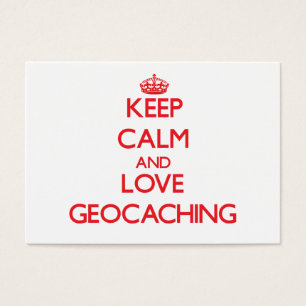 Cartes De Visite Gardez le calme et aimez Geocaching