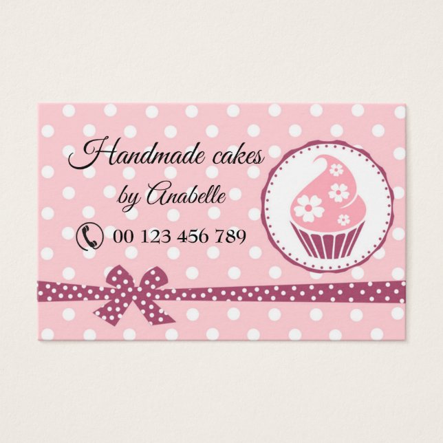 Cartes De Visite Gâteaux. Gâteaux faits main, gâteaux 3 D. (Devant)