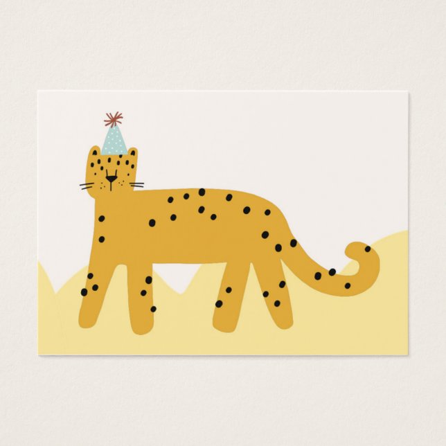 Cartes De Visite Gato cumpleañero con tonos amarillos (Devant)