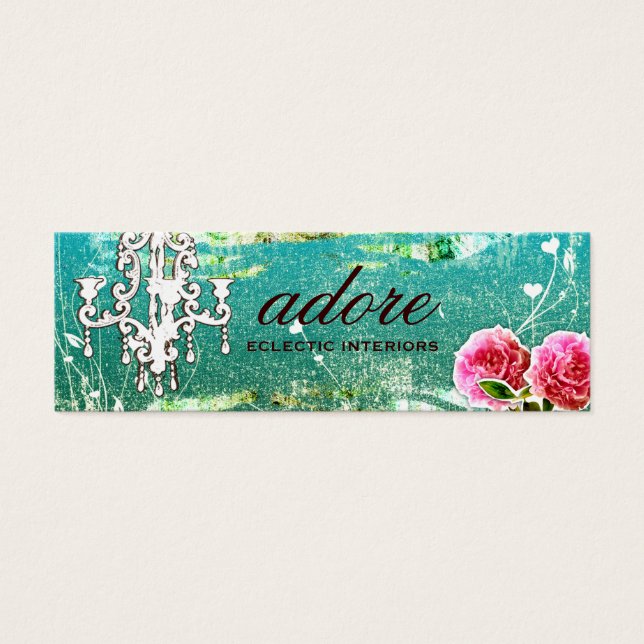 Cartes De Visite GC | Ajouter | Turquoise Vintage (Devant)