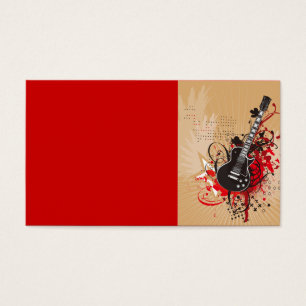 CARTES DE VISITE GEGV GRUNGE ÉLECTRIQUE GUITARE VECTEUR MUSIQUE GR