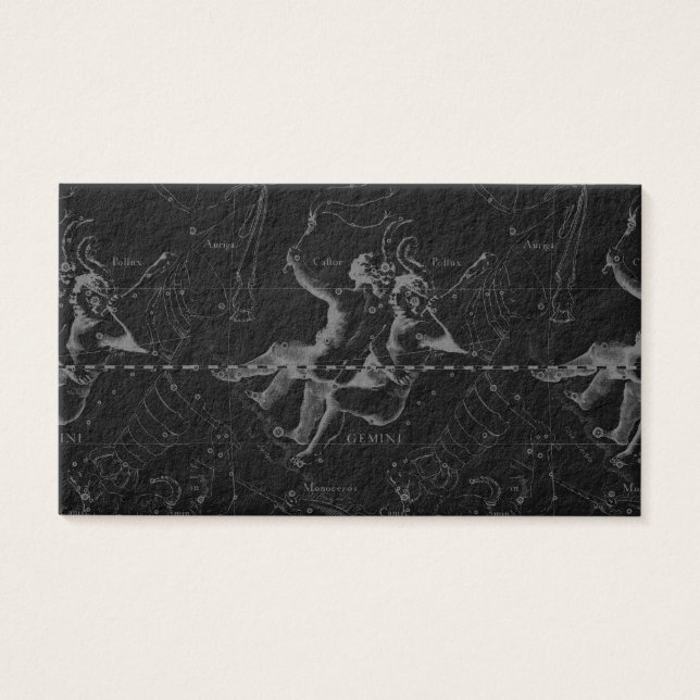 Cartes De Visite Gemini Constellation Map Engraving by Hevelius (Devant)